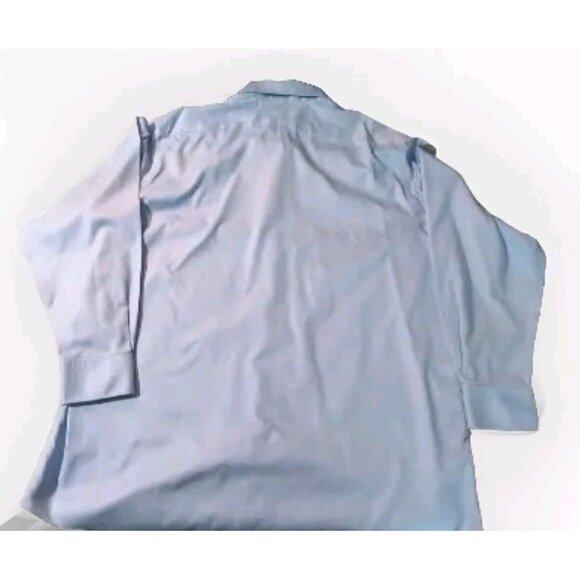 Proper Cloth Men's Non-Iron Stretch Blue Gingham Twill Dress Shirt 19 x 36 - Picture 7 of 7